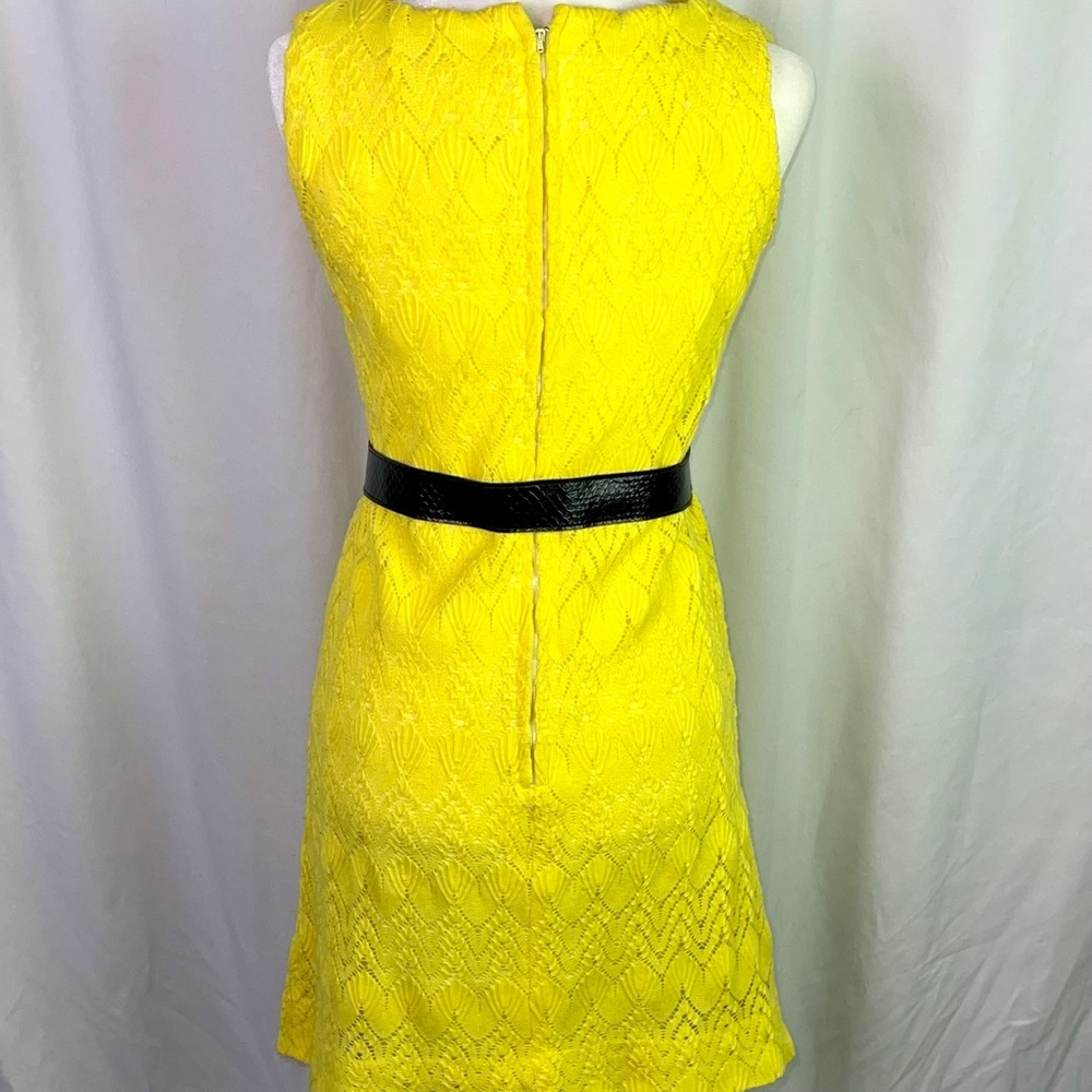 Vintage Go-Go Dress Yellow Knitted Size Medium/6 Winkleman’s Detroit - Picture 6 of 13